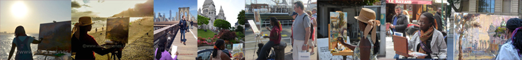 Sandra Nunes pintando ao ar livre pelo mundo!